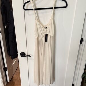 Theory Elegant Cream Midi Dress